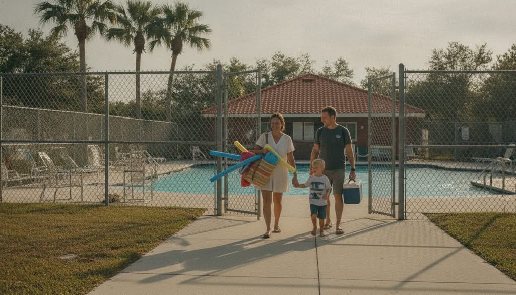 Planning a Visit to Jervey Gantt Pool? Ocala Family Tips for 2026 1 Family Walking Into Jervey Gantt Pool Entrance On A Sunny Ocala Afternoon